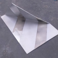 Folded aluminium piece
